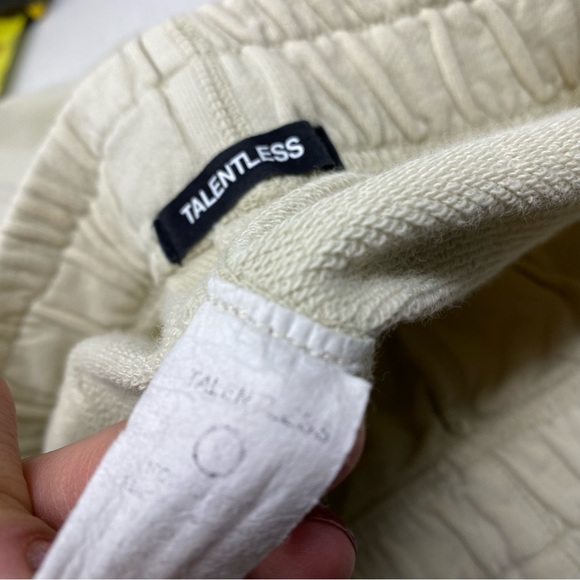 Talentless Cream Sweat Shorts Small - Picture 4 of 10